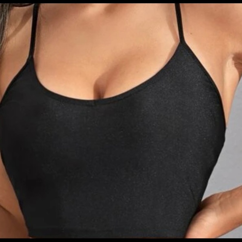 Black Crisscross Cami Top